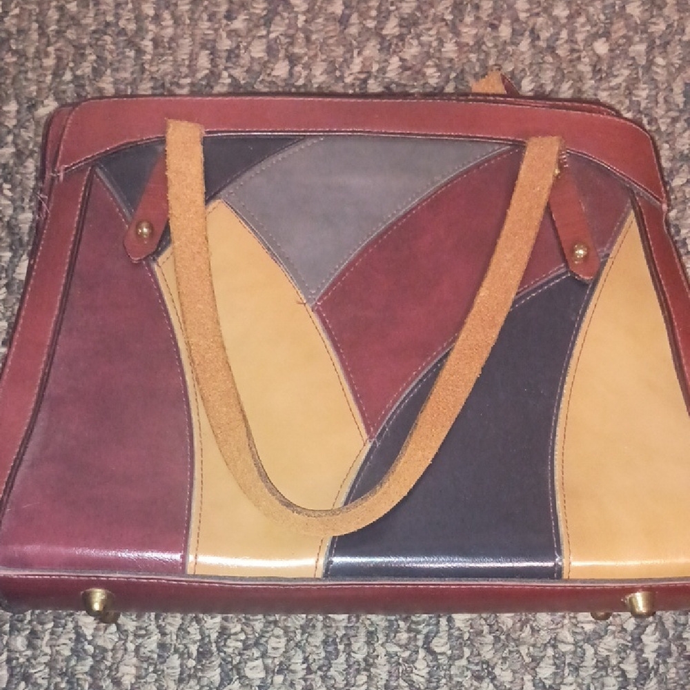 Multicolor Patchwork Tote Bag - image 1